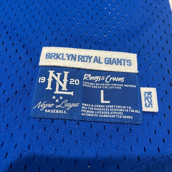 Rings & Crowns, Negro League Baseball Jersey, Brooklyn Giants - Picture 4 of 12